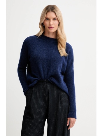 πουλόβερ με προσθήκη μαλλιού αλπακά sessun χρώμα ναυτικό