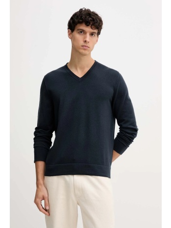 μάλλινο πουλόβερ marc o`polo ανδρικό, χρώμα ναυτικό μπλε