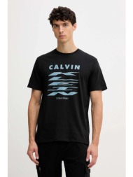 βαμβακερό μπλουζάκι calvin klein jeans ανδρικό, χρώμα: μαύρο, lv04rd815g 100% βαμβάκι