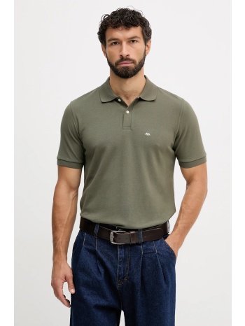 βαμβακερό μπλουζάκι πόλο lindbergh ανδρικό, χρώμα πράσινο