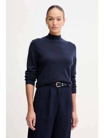 μάλλινο πουλόβερ tommy hilfiger χρώμα ναυτικό μπλε