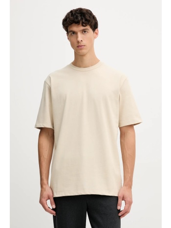 βαμβακερό μπλουζάκι lindbergh ανδρικό, χρώμα μπεζ