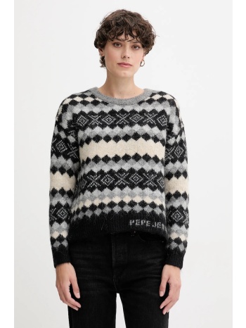 πουλόβερ με προσθήκη μαλλιού pepe jeans χρώμα πολύχρωμο