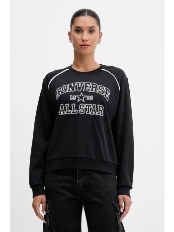 μπλούζα converse χρώμα μαύρο, cvw5k257 κύριο υλικό 80%