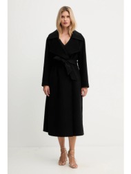 μάλλινο παλτό simona corsellini χρώμα: μαύρο, a25cpcpv0101 κύριο υλικό: 100% μαλλί
φόδρα: 100% πολυε