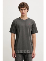 βαμβακερό μπλουζάκι diesel t-norm-t7 ανδρικό, χρώμα: γκρι, a18739.0ikbq 100% βαμβάκι