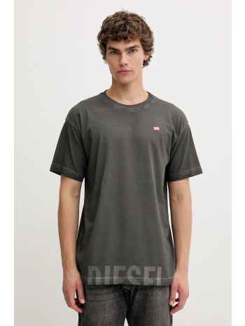 βαμβακερό μπλουζάκι diesel t-norm-t7 ανδρικό, χρώμα γκρι
