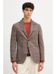 σακάκι με προσθήκη μάλλινου υφάσματος tommy hilfiger χρώμα: καφέ, fsthl6949.fsth510 επένδυση 3: 100%