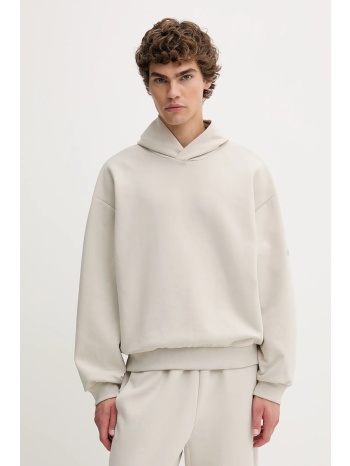 μπλούζα adidas soft lux χρώμα μπεζ, με κουκούλα, kb8088