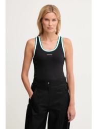 top calvin klein jeans χρώμα: μαύρο, lv047d200g 94% βαμβάκι, 6% ελαστάν