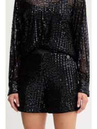 σορτς karl lagerfeld χρώμα: μαύρο, a4w10125 κύριο υλικό: 71% πολυεστέρας, 26% oξικό άλας, 3% ελαστάν