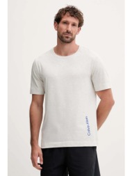 μπλουζάκι calvin klein performance χρώμα: γκρι, lvgmf5k106 57% βαμβάκι, 38% πολυεστέρας, 5% ελαστάν