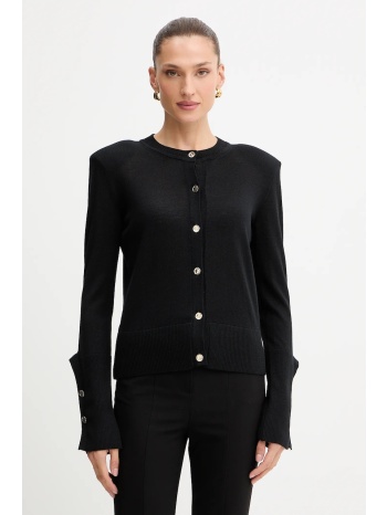 μάλλινη ζακέτα simona corsellini γυναικεία, χρώμα μαύρο