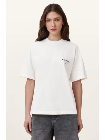βαμβακερό μπλουζάκι allsaints χρώμα άσπρο, w202jc 100%