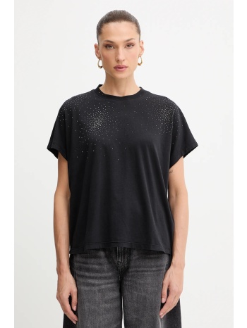 βαμβακερό μπλουζάκι boss orange χρώμα μαύρο, 50547797