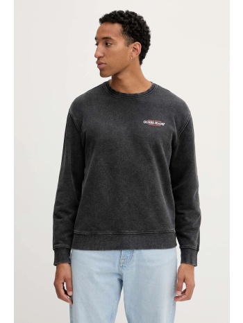 βαμβακερή μπλούζα guess jeans χρώμα γκρι, m5bq34 kcpr1