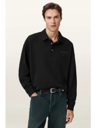 βαμβακερή μπλούζα allsaints xander χρώμα: μαύρο, m020nc 100% οργανικό βαμβάκι