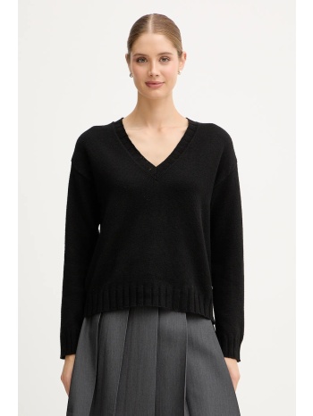 πουλόβερ με προσθήκη μαλλιού pepe jeans χρώμα μαύρο