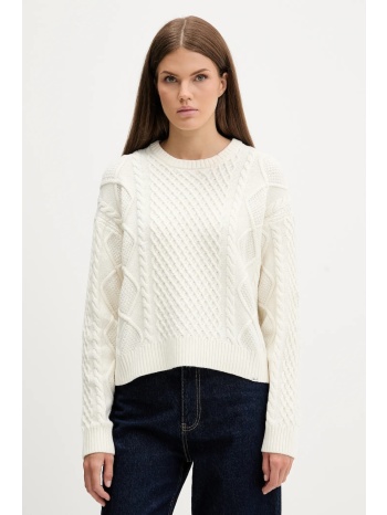 πουλόβερ με προσθήκη μαλλιού guess jeans χρώμα μπεζ