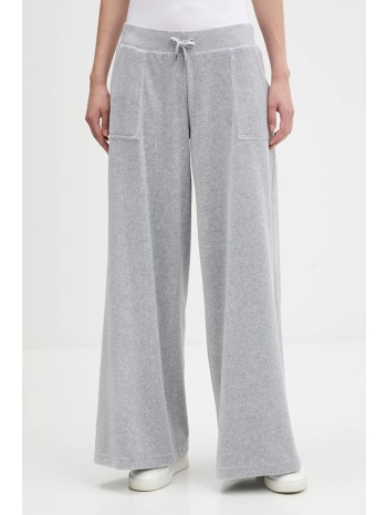 βελούδινο παντελόνι φόρμας juicy couture χρώμα γκρι