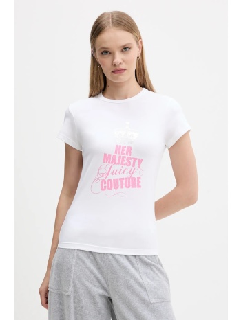μπλουζάκι juicy couture χρώμα άσπρο, jcnct225464 95%