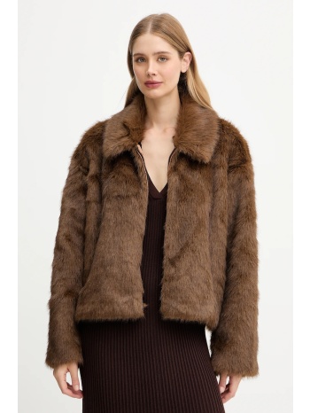 παλτό bardot χρώμα καφέ, 59474jb3 κύριο υλικό 100%