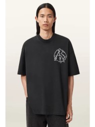 βαμβακερό μπλουζάκι allsaints anatomica ανδρικό, χρώμα: μαύρο, m046pd 100% οργανικό βαμβάκι