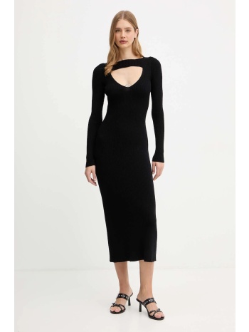 μάλλινο φόρεμα diesel m-oloni χρώμα μαύρο, a18905.0plbf