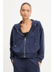 μπλούζα boss orange χρώμα: ναυτικό μπλε, με κουκούλα, 50547813 κύριο υλικό: 52% modal, 46% πολυεστέρ