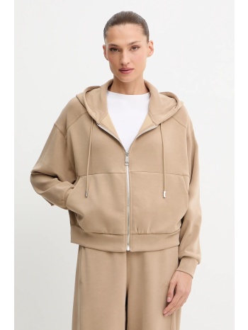 μπλούζα boss orange χρώμα μπεζ, με κουκούλα, 50547813