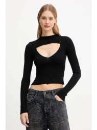 μάλλινο πουλόβερ diesel m-olina χρώμα: μαύρο, a18904.0plbf 100% μαλλί