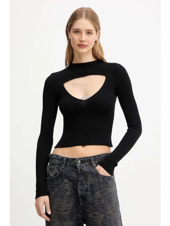 μάλλινο πουλόβερ diesel m-olina χρώμα μαύρο, a18904.0plbf