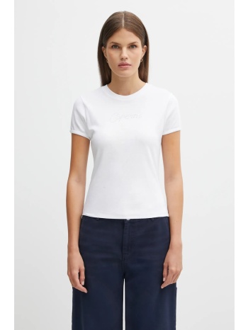 βαμβακερό μπλουζάκι coperni crystal logo χρώμα άσπρο
