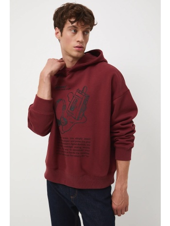 μπλούζα medicine χρώμα πορτοκαλί, με κουκούλα κύριο υλικό