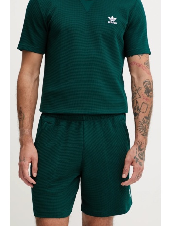 σορτς adidas originals trefoil essentials χρώμα πράσινο
