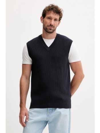 βαμβακερό γιλέκο lindbergh χρώμα ναυτικό μπλε, 30-804039