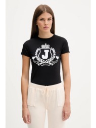 μπλουζάκι juicy couture χρώμα: μαύρο, jcsct225407 95% βαμβάκι, 5% ελαστάν