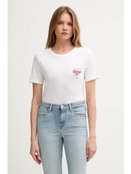 βαμβακερό μπλουζάκι pepe jeans χρώμα: άσπρο, pl5000021 100% βαμβάκι