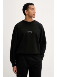 μπλούζα hugo χρώμα: μαύρο, 50546800 82% βαμβάκι, 18% πολυεστέρας