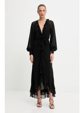 φόρεμα bardot χρώμα μαύρο, 59944db κύριο υλικό 100%