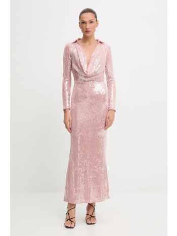 φόρεμα bardot χρώμα ροζ, 59613db2 κύριο υλικό 92%