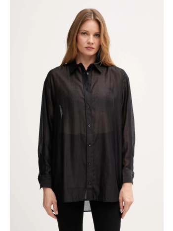 πουκάμισο mos mosh danika χρώμα μαύρο, 173450 85% lyocell