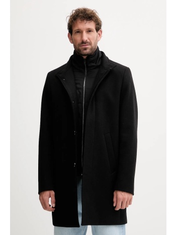 παλτό με προσθήκη μαλλιού lindbergh χρώμα μαύρο