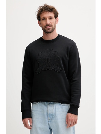 μπλούζα gant χρώμα μαύρο, 2067075 κύριο υλικό 85%