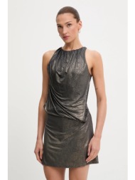 φόρεμα diesel d-karam χρώμα: χρυσαφί, a18560.0nkcu 92% oξικό άλας, 8% ελαστάν