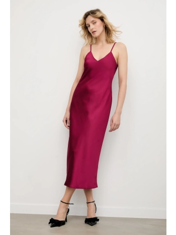 φόρεμα answear.lab χρώμα μπορντό 100% πολυεστέρας