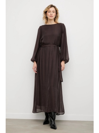 φόρεμα answear.lab χρώμα καφέ 80% lyocell, 20% πολυαμίδιο