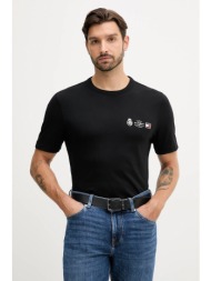 βαμβακερό μπλουζάκι tommy hilfiger ανδρικό, χρώμα: μαύρο, mw0mw40011 100% βαμβάκι