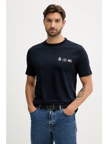βαμβακερό μπλουζάκι tommy hilfiger ανδρικό, χρώμα ναυτικό