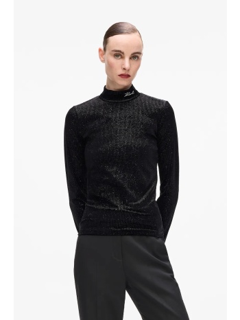 μακρυμάνικο karl lagerfeld χρώμα μαύρο, a4w17047 92%